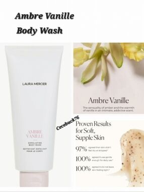 🌺Laura Mercier Ambre Vanille Hydrating Exfoliating  Body Wash Exfoliant